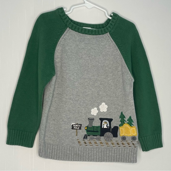 Gymboree Other - Gymboree Penguin Train North Pole Sweater Knit Pullover Color Block Size 3T
